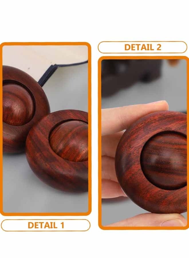 كرات خشبية للتدليك، مدلك يدوي خارجي، كرة تدريب محمولة - Image 2